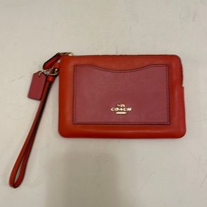 Coach leather Wristlet